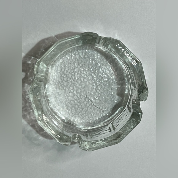 VTG BLENKO STYLE Clear Round Glass Ashtray Mid Century Modern MCM 3.75" 4-SLOT - Picture 2 of 8
